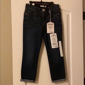 NWT Code Bleu dark blue denim crop jeans
